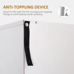 HOMCOM 66" Buffet With Hutch, Freestanding Kitchen Pantry With 2 Large Cabinets, 1 Pull Up Cabinet, 3 Drawers & Wide Countertop, White -Restaurant Furniture Store GUEST 371947ec d48c 47b3 b170 125f3d87458b