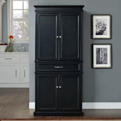 Parsons Pantry Storage Wood/Black - Crosley -Restaurant Furniture Store GUEST 38380e65 29a1 4728 a93b bc304dde31a7