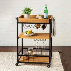 Honey-Can-Do Loft Bar Cart -Restaurant Furniture Store GUEST 38972924 de40 43fa 916a 0d03a541e874