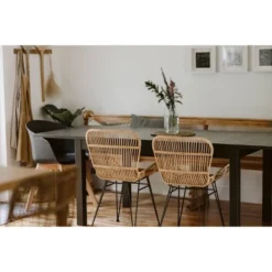 2pk Balka Rattan Dining Chair With Armrests Rattan/Black - South Shore -Restaurant Furniture Store GUEST 38b7defc 1c51 4ead 933e 59b8ef73967e