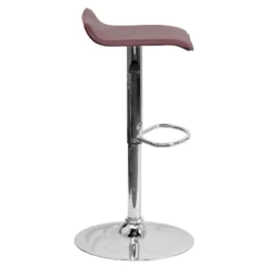 Emma And Oliver Solid Wave Seat Vinyl Adjustable Height Barstool With Chrome Base -Restaurant Furniture Store GUEST 39a6d2be f8ef 4ff8 82f3 5b05fca820eb