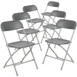 Emma And Oliver Set Of 6 Stackable Folding Plastic Chairs - 650 LB Weight Capacity -Restaurant Furniture Store GUEST 3a27e3a2 fc40 4af3 bc8a 8181aedda8c7