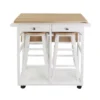 Square Hardwood Drop Leaf Table Top Breakfast Cart Natural/White - Flora Home 2 Square Hardwood Drop Leaf Table Top Breakfast Cart Natural/White - Flora Home -Restaurant Furniture Store GUEST 3a74b8fd cef2 497f 9de1 5fc6a29957df