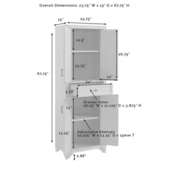 3pc Tara Sideboard And Pantry Set Distressed White - Crosley -Restaurant Furniture Store GUEST 3ac12d86 cc5e 44ee ade5 dac6222d2cd6