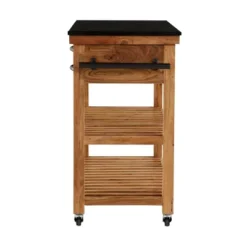 Coastal Wood Kitchen Cart Brown - Olivia & May -Restaurant Furniture Store GUEST 3af40aa6 8a41 4ece a6e1 5d9701de0d27