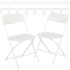 Flash Furniture Hercules™ Series Plastic Folding Chair - 10 Pack 650LB Weight Capacity -Restaurant Furniture Store GUEST 3b809a57 67e1 4b56 9a00 e7020d7af5b7 1