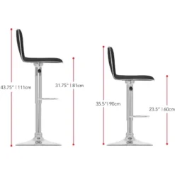 Set Of 2 Adjustable Angled High Back Barstools - CorLiving -Restaurant Furniture Store GUEST 3b935b1d d9b2 415d 896b d00365480ea5