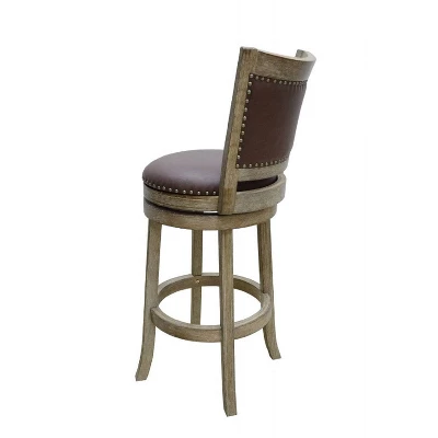 29" Cantabria Swivel Barstool Weathered White/Dark Mocha - Boraam 4 29" Cantabria Swivel Barstool Weathered White/Dark Mocha - Boraam - Image 2