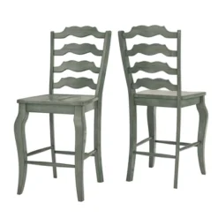 Set Of 2 24" South Hill French Ladder Back Counter Chairs - Inspire Q -Restaurant Furniture Store GUEST 3ce58093 6cc6 4f15 b08f 2f1a6425adfe