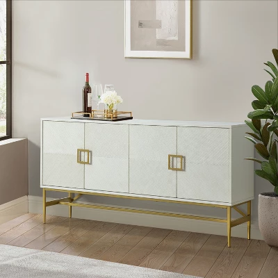 Baptiste 65'' Wide Moden Storage Sideboard With Carved Details| KARAT HOME 3 Baptiste 65'' Wide Moden Storage Sideboard With Carved Details| KARAT HOME