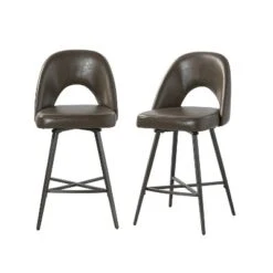 Tilano Modern Counter&Bar Stool,set Of 2 With Cutout Design | ARTFUL LIVING DESIGN