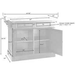 Wood Kitchen Island Butcher Block In White - Pemberly Row -Restaurant Furniture Store GUEST 40038c92 74d8 483f 907d f910e2aaabce