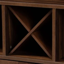 Carrie Walnut Finished Wood Wine Storage Cabinet Walnut - Baxton Studio 15 Carrie Walnut Finished Wood Wine Storage Cabinet Walnut - Baxton Studio -Restaurant Furniture Store GUEST 401896aa 3d14 4c37 9ac4 341f6da09757