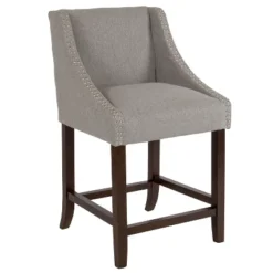 Merrick Lane Taylorsville 24 Inch Counter Height Stool With Nailhead Trim -Restaurant Furniture Store GUEST 402b6624 fc11 45a6 8fab b261c4c8cd9f