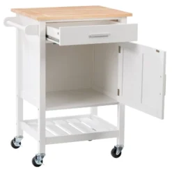 Sage Wood Kitchen Cart White - CorLiving -Restaurant Furniture Store GUEST 413293dc 24b0 4e72 a8a8 dfaf31f26388