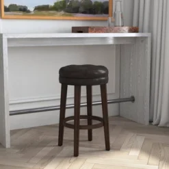 30.5" Krauss Wood Backless Swivel Barstool Charcoal Gray - Hillsdale Furniture -Restaurant Furniture Store GUEST 41c63c1a fed7 46f7 a9aa 8832401a6a65