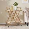 Chaves Handcrafted Modern Glam Marble Bar Cart Gold/White - Christopher Knight Home -Restaurant Furniture Store GUEST 41feebe4 fc02 4b64 9e82 372620794a53
