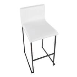 Set Of 2 Mara Upholstered Barstools White/Black - Lumisource -Restaurant Furniture Store GUEST 42cfe404 6b21 4330 9236 c483fedf149f