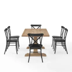 7pc Joanna Dining Set With 4 Camille Chairs Matte Black - Crosley 22 7pc Joanna Dining Set With 4 Camille Chairs Matte Black - Crosley -Restaurant Furniture Store GUEST 436188d8 b623 4ba7 b1e5 d5e0f5e240d6