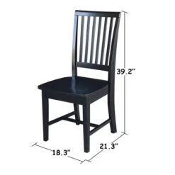 Set Of 3 42" Dual Table With 2 Mission Chairs Dining Sets Black - International Concepts -Restaurant Furniture Store GUEST 4491f9fd 481f 4b42 a1c1 60b81b31459a