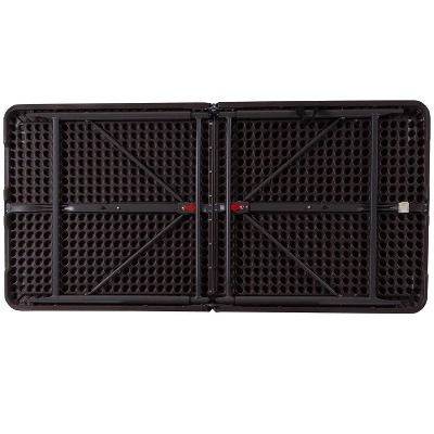 Emma And Oliver 4-Foot Height Adjustable Bi-Fold Dark Gray Plastic Folding Table With Handle 9 Emma And Oliver 4-Foot Height Adjustable Bi-Fold Dark Gray Plastic Folding Table With Handle - Image 7