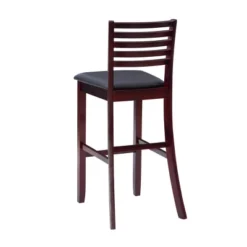 30" Torino Ladder Back Barstool Upholstered Seat - Espresso Wood - Linon -Restaurant Furniture Store GUEST 45dc74a8 adfd 4d6d 8a1d c28af2a153fd