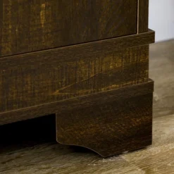 HOMCOM 72" Farmhouse Kitchen Pantry, 4-Door Rustic Storage Cabinet With Drawer And 3 Shelves, Walnut -Restaurant Furniture Store GUEST 45e8b256 4dcd 4b16 a8c2 8b6534d5f659