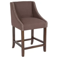 Merrick Lane Taylorsville 24 Inch Counter Height Stool With Nailhead Trim -Restaurant Furniture Store GUEST 462abca8 e21d 4d67 bfad 6602c264b52d