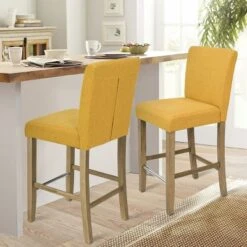 26" Portland Upholstered Counter Height Barstool Wood(Set Of 2) -The Pop Maison -Restaurant Furniture Store GUEST 4659aef4 4df4 40e2 8c8f 498f5be90b2e