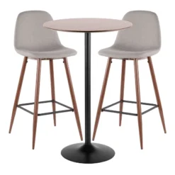 3pc Pebble Mid-Century Modern Dining Set - LumiSource -Restaurant Furniture Store GUEST 46f2f298 124c 4a47 85f7 42e0bf73bf6d