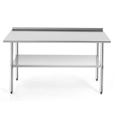 Costway Stainless Steel Table For Prep & Work W/ Backsplash 11 Costway Stainless Steel Table For Prep & Work W/ Backsplash - Image 9