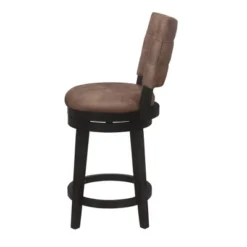 26" Kaede Wood And Upholstered Swivel Counter Height Barstool Black/Chestnut - Hillsdale Furniture 15 26" Kaede Wood And Upholstered Swivel Counter Height Barstool Black/Chestnut - Hillsdale Furniture -Restaurant Furniture Store GUEST 473e0ff3 5e39 443c a8f2 7452e8610000