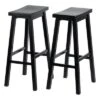 PJ Wood Classic Saddle-Seat 29" Tall Kitchen Counter Stools For Homes, Dining Spaces, And Bars With Backless Seats And 4 Square Legs, Black (8 Pack) -Restaurant Furniture Store GUEST 473e4c3e 01a6 483e a83b 052f9c175ffb