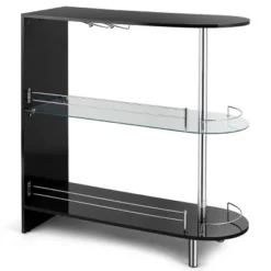 Costway Wine Rack Unit W/Tempered Glass Shelf & Glass Holders Glossy Black 19 Costway Wine Rack Unit W/Tempered Glass Shelf & Glass Holders Glossy Black -Restaurant Furniture Store GUEST 4765d8ae d853 4be6 902f 1d6623053b7b