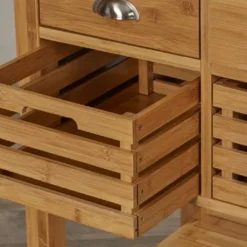 Kenta Bamboo Kitchen Cart With Stainless Steel Top Natural - Boraam -Restaurant Furniture Store GUEST 489f7462 4db8 416a 83ad 4a40c6f000d3