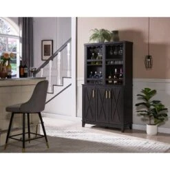 Home Source Home Bar Cabinet Rotating Wine Rack -Restaurant Furniture Store GUEST 49710a93 b0a1 4989 90c4 57e1fae5bea3