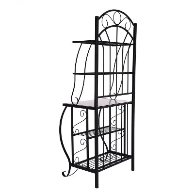 Valencia Baker Rack Storage Unit Metal/Black - Boraam Industries 5 Valencia Baker Rack Storage Unit Metal/Black - Boraam Industries - Image 3