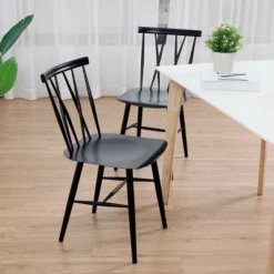 Costway Set Of 2 Dining Side Chairs Chairs Armless Cross Back Kitchen Bistro Caf -Restaurant Furniture Store GUEST 4a54d3ff 1197 4373 9ff6 2d8ca5967b56