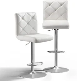 Hywela Bar Stools, Modern PU Leather Adjustable Swivel Barstools, Armless Kitchen Island Counter Bar Stools With Bigger Base, Set Of 2,Comfy- The Pop Home 20 Hywela Bar Stools, Modern PU Leather Adjustable Swivel Barstools, Armless Kitchen Island Counter Bar Stools With Bigger Base, Set Of 2,Comfy- The Pop Home -Restaurant Furniture Store GUEST 4ab61164 162c 414c a311 80a72a1afc70