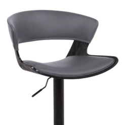 Karine Adjustable Swivel Faux Leather Metal Barstool Gray/Black - Armen Living 15 Karine Adjustable Swivel Faux Leather Metal Barstool Gray/Black - Armen Living -Restaurant Furniture Store GUEST 4b98bb1e acee 4666 8381 a18d5f185428