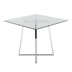 36" Cosmo Square Dining Table Glass - LumiSource