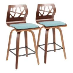 Set Of 2 Folia Mid-Century Modern Counter Height Barstools - LumiSource -Restaurant Furniture Store GUEST 4ded0c63 0600 4add a5ae 87f8a57be40b