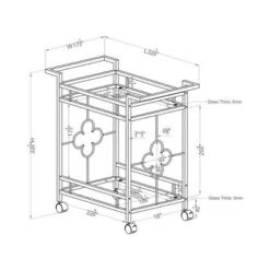 Buncrana Glass Top Serving Cart Chrome - MiBasics -Restaurant Furniture Store GUEST 4ea94dc0 667f 4269 88ad 4556a35793de