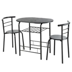 Costway 3 PCS Dining Set Table And 2 Chairs Home Kitchen Breakfast Bistro Pub Furniture Black -Restaurant Furniture Store GUEST 4eac7718 24ca 43cd 8fa6 3eca948ccf49