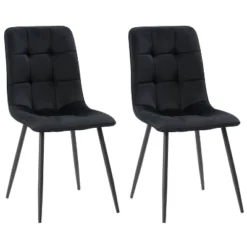 Nash Velvet Side Chair With Black Legs - CorLiving -Restaurant Furniture Store GUEST 4ed2c8f6 ebbe 46c5 8dde e8484ae2957d