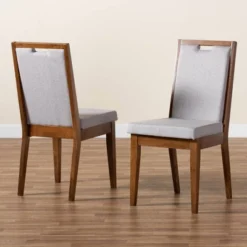 2pc Octavia Wood Dining Chair Set - Baxton Studio -Restaurant Furniture Store GUEST 4fbc4428 e334 48fe 86ff 84e4cc3603f9