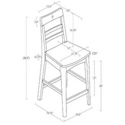 2pk Wood Ladder Back Counter Stool - Hearth & Hand™ With Magnolia -Restaurant Furniture Store GUEST 501b822c a2fd 461d aa13 130aba448f95