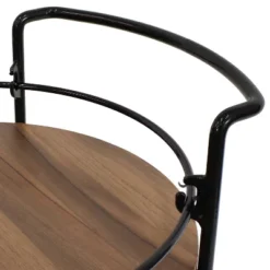 Sunnydaze Decor Sunnydaze Round Metal 3-Tier Bar Cart - Indoor Furniture With Wheels - Brown - 34.5” H -Restaurant Furniture Store GUEST 5119ed2e eaff 41f5 9e32 9847ffe72dbc