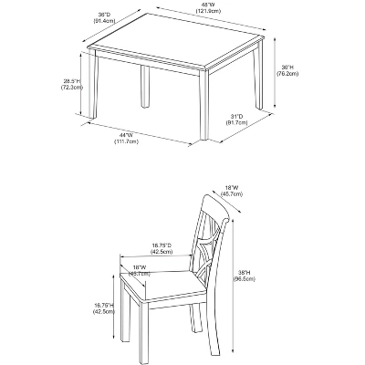5pc Hartman Dining Set White - Powell Company 8 5pc Hartman Dining Set White - Powell Company - Image 6