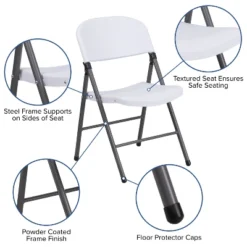 Emma And Oliver 2 Pack Home & Office 330 Lb. Capacity Foldable Plastic Chair -Restaurant Furniture Store GUEST 52e3a0e3 6c28 4688 99f8 b25c52dc38c0